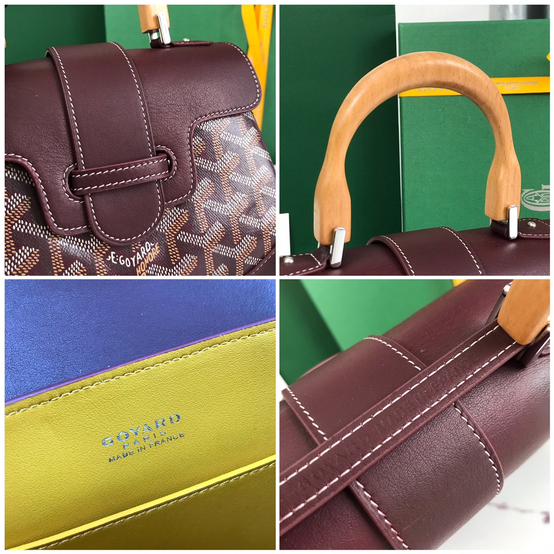 Goyard Burgundy Goyardine Saigon Mini Bag