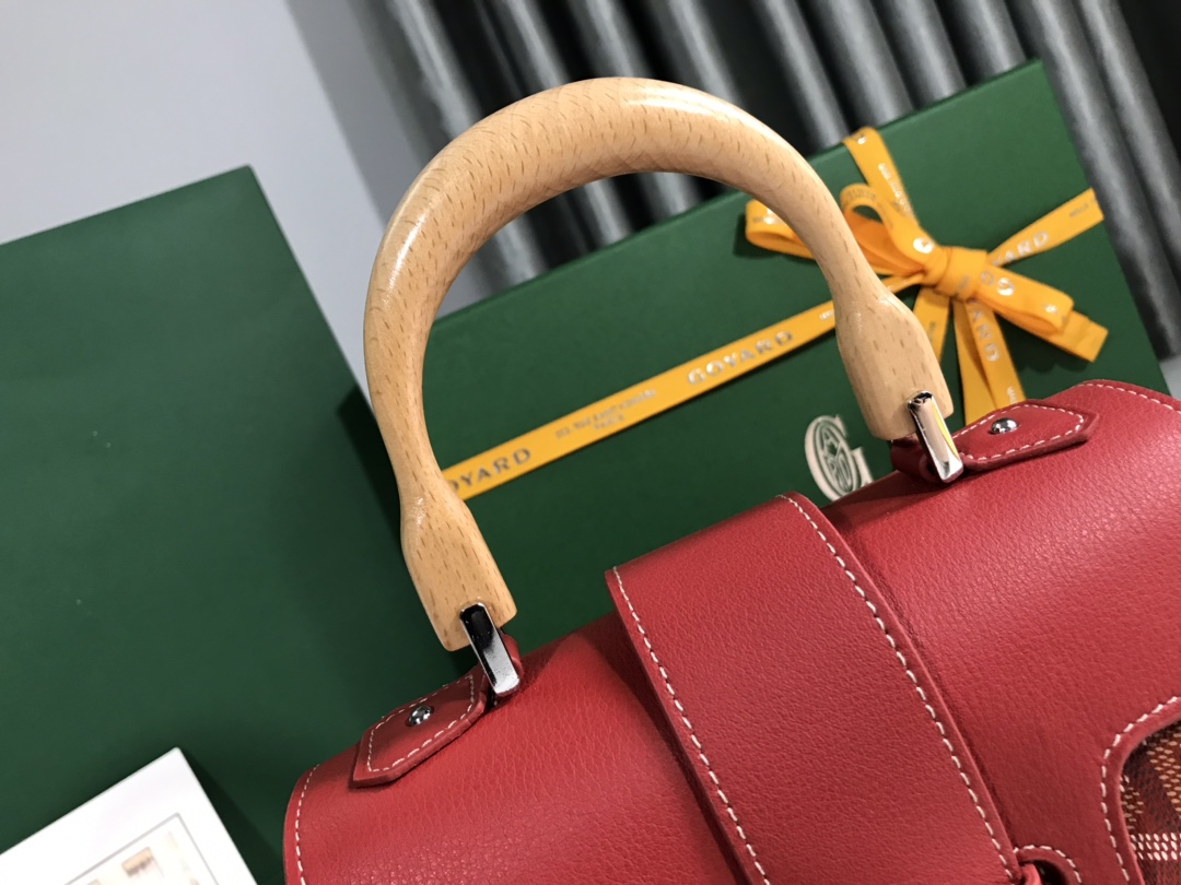 Goyard Saigon Souple Mini Bag red Goyardine Canvas