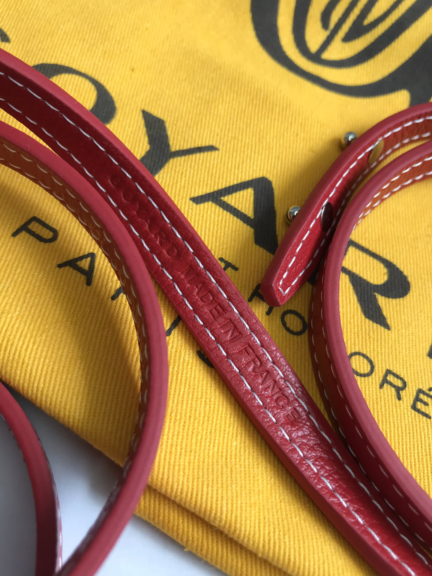 Goyard Saigon Souple Mini Bag red Goyardine Canvas
