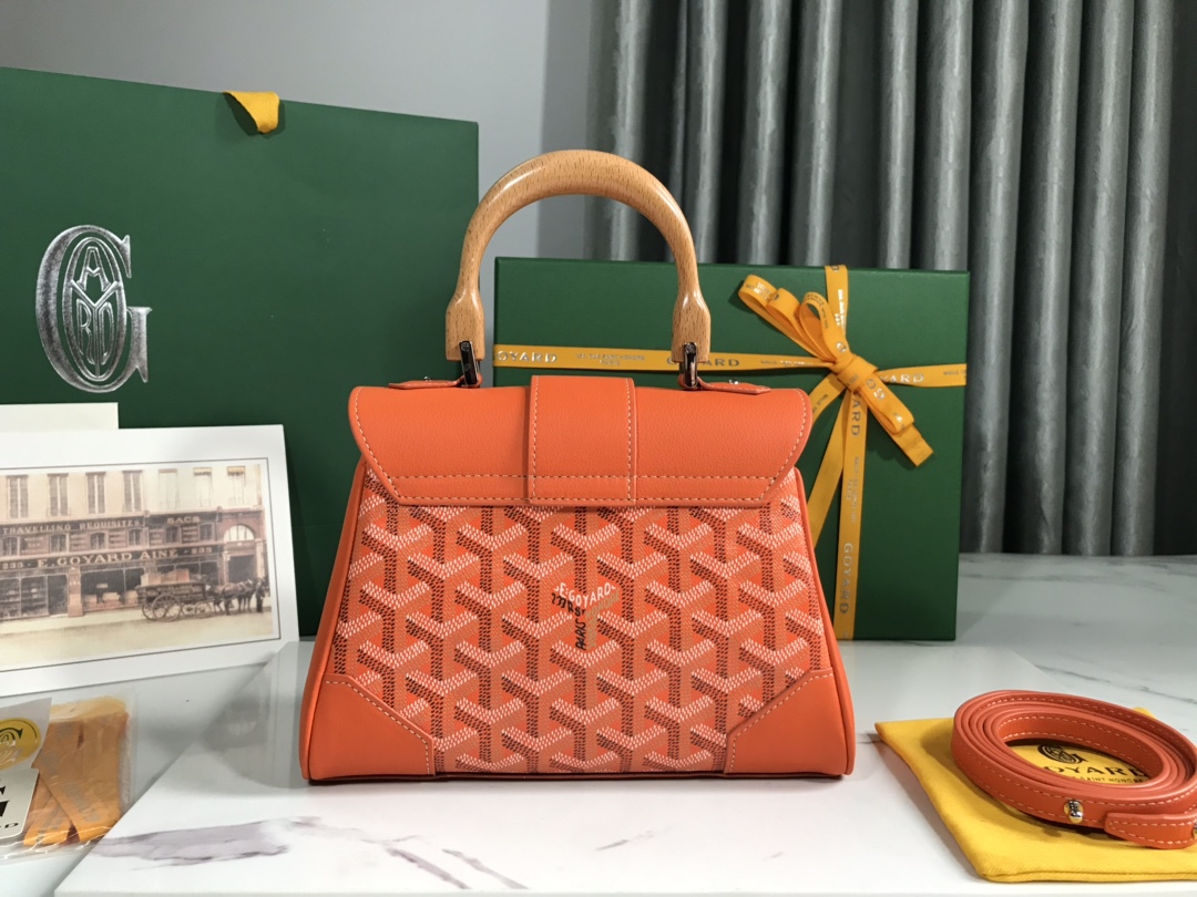 Goyard Saigon Souple Mini Bag orange Goyardine Canvas