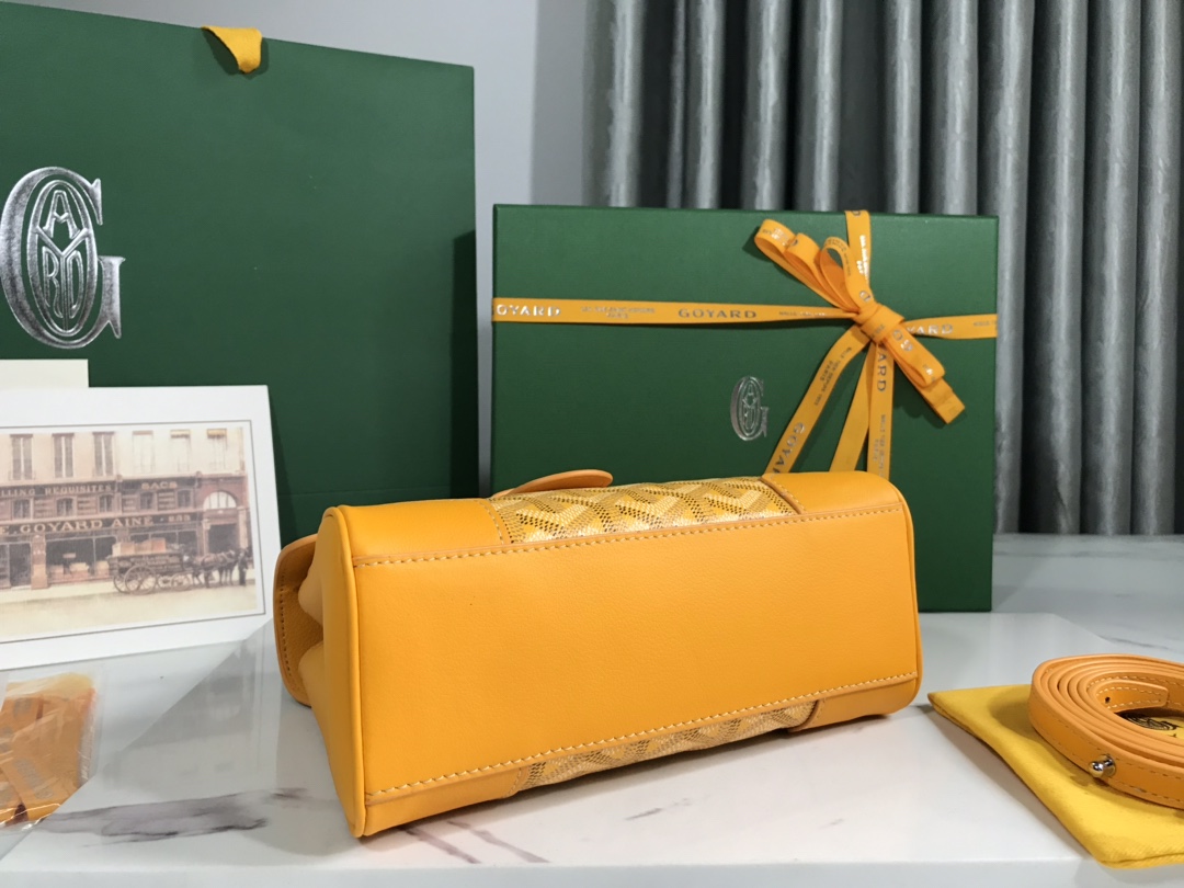 Goyard Saigon Souple Mini Bag yellow Goyardine Canvas