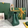 bag Goyard Women Sac Saïgon Souple Mini in Toile Goyardine & Chevroches Calfskin-Green