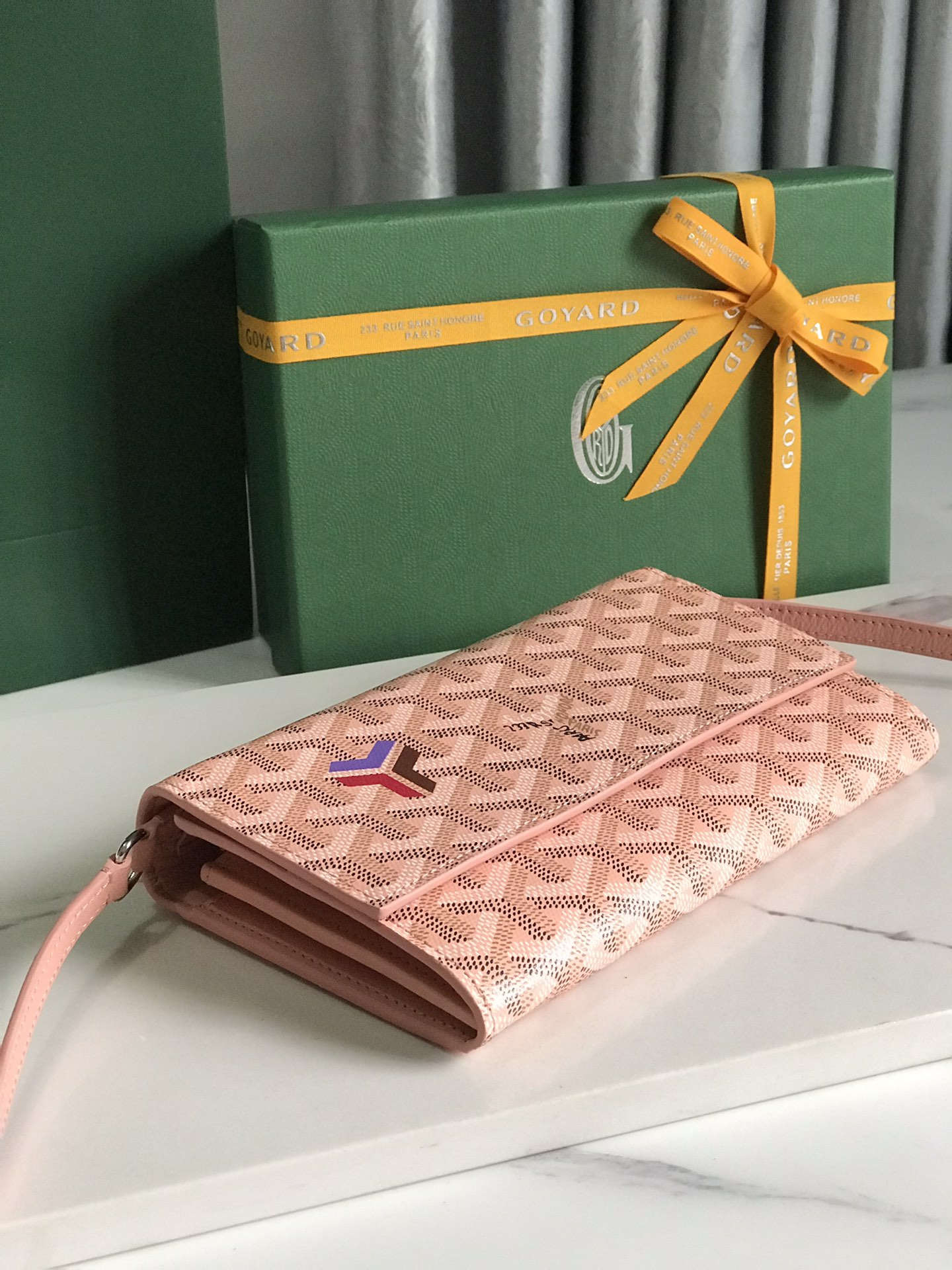 GOYARD Goyardine Varenne Continental Wallet pink