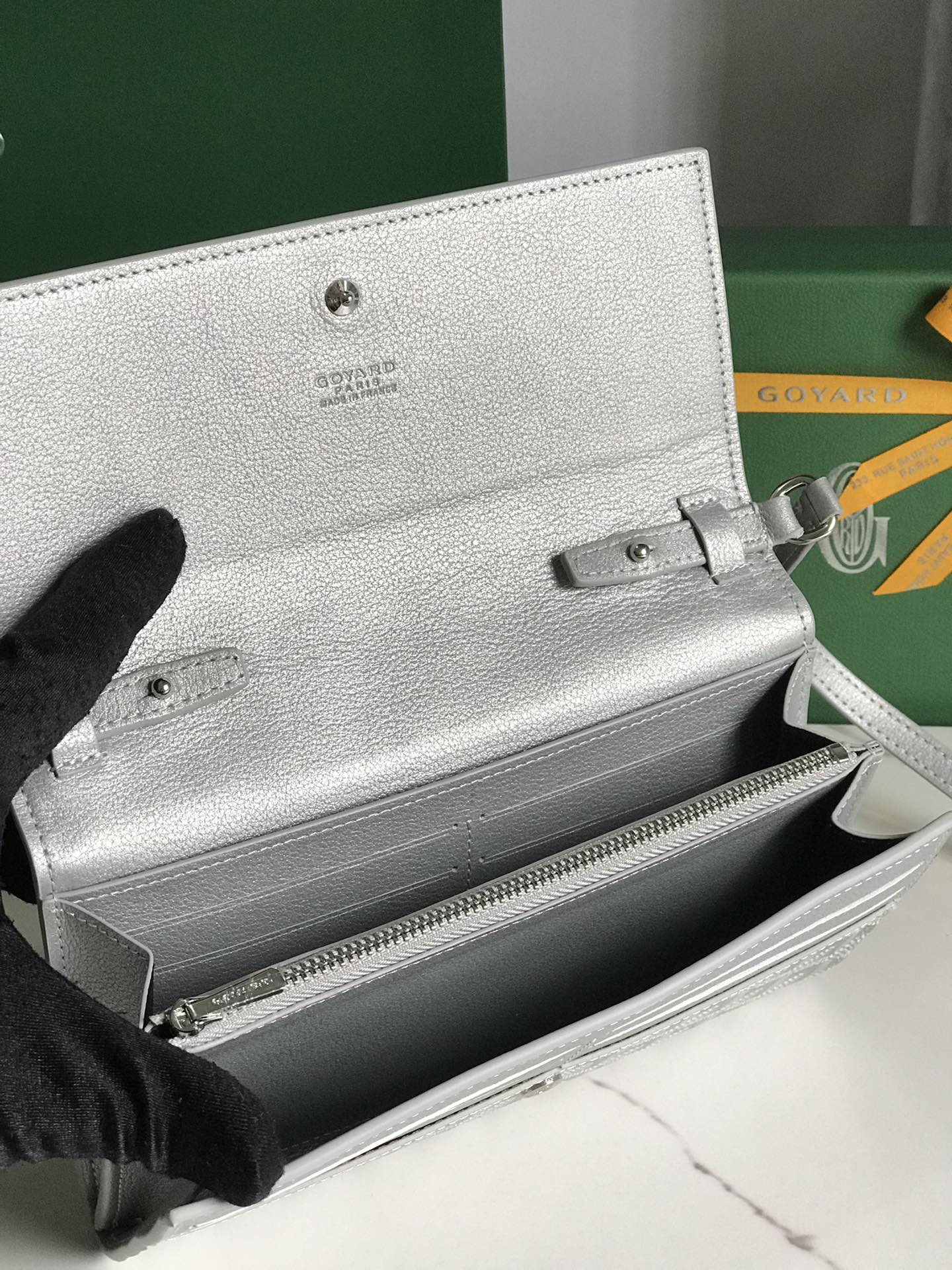GOYARD Goyardine Varenne Continental Wallet gray