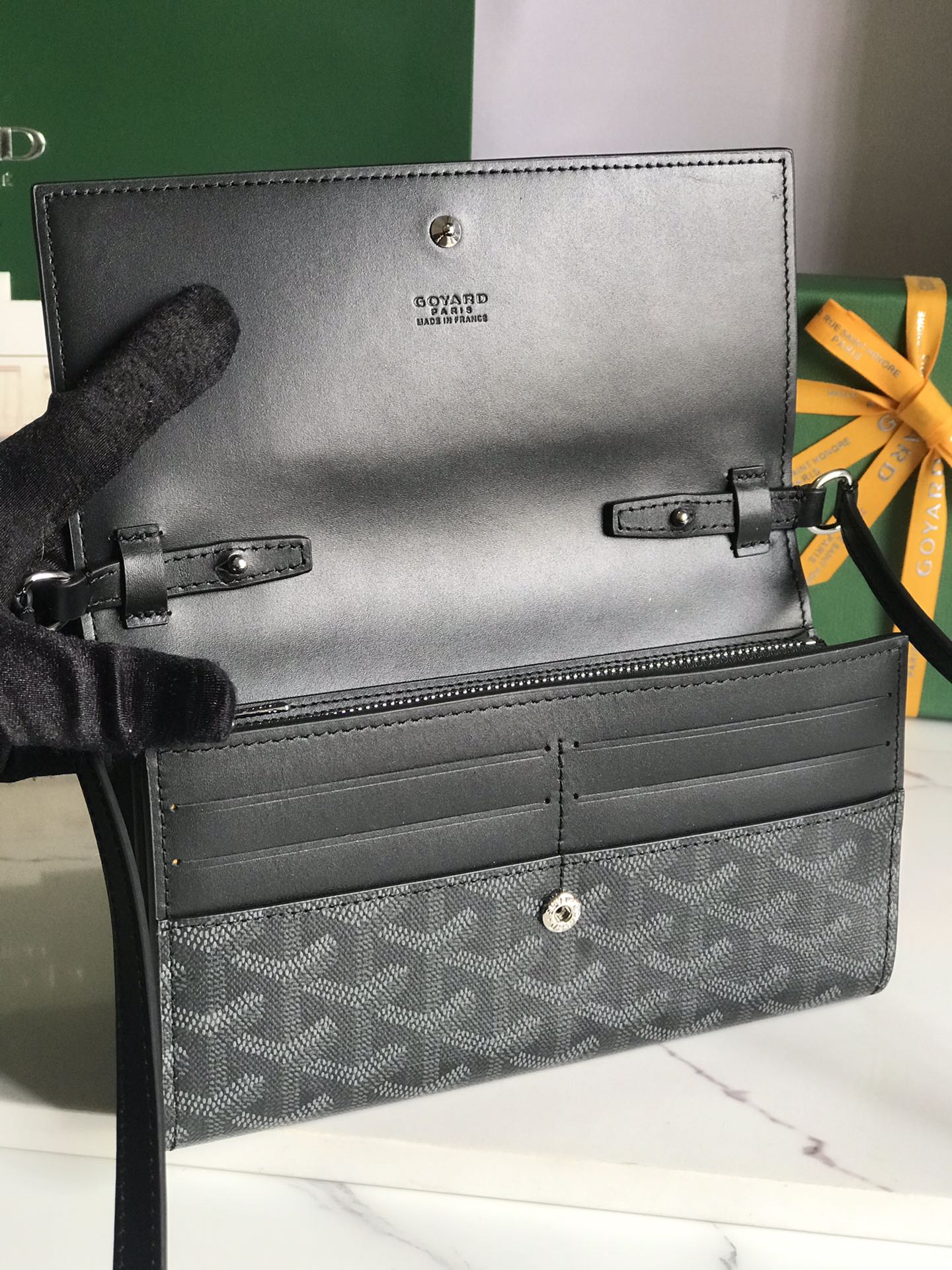 GOYARD Goyardine Varenne Continental Wallet black