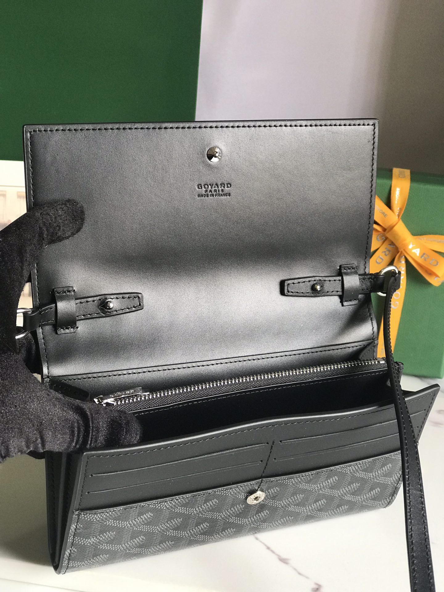 GOYARD Goyardine Varenne Continental Wallet black