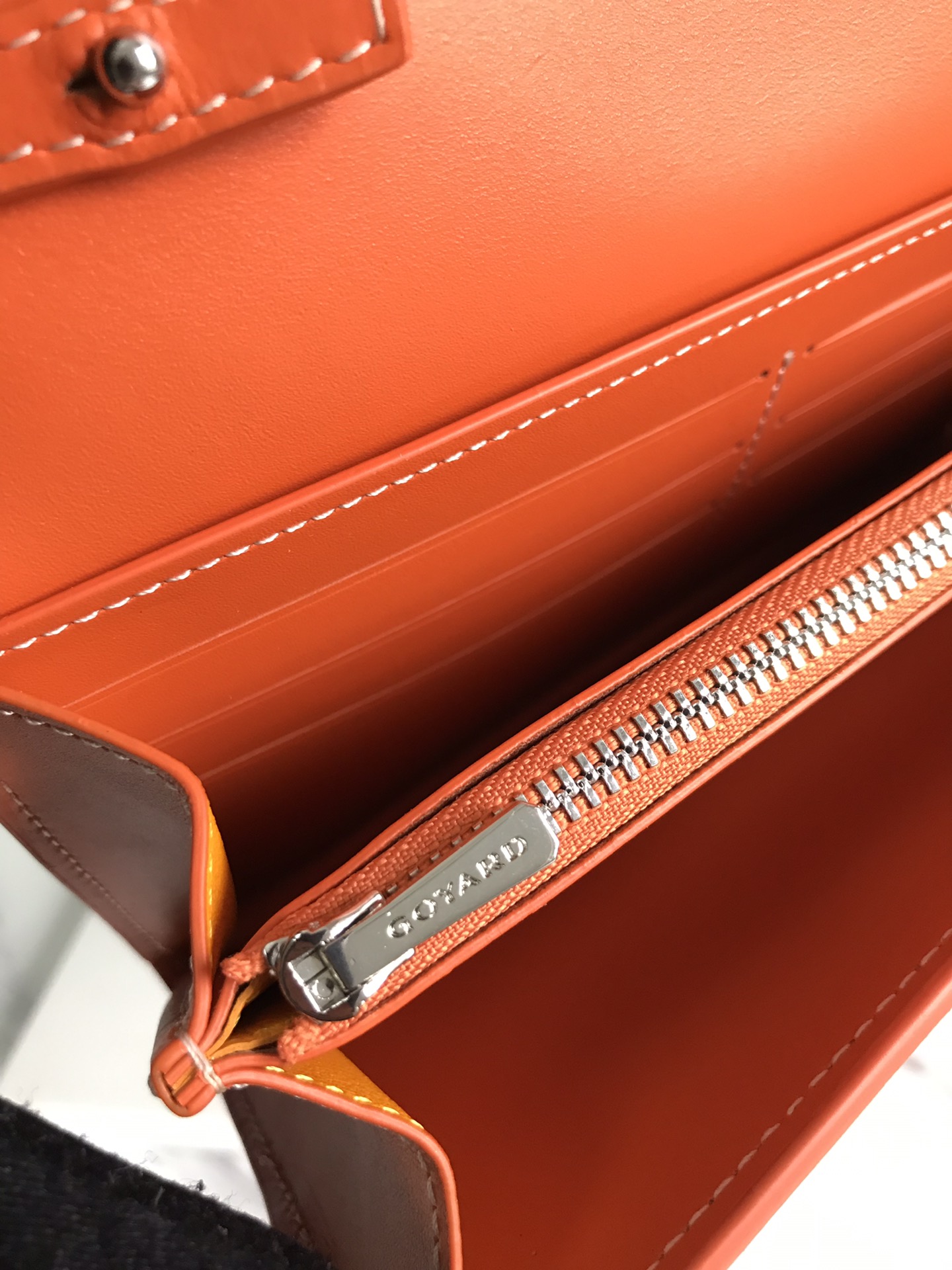 GOYARD Goyardine Varenne Continental Wallet orange