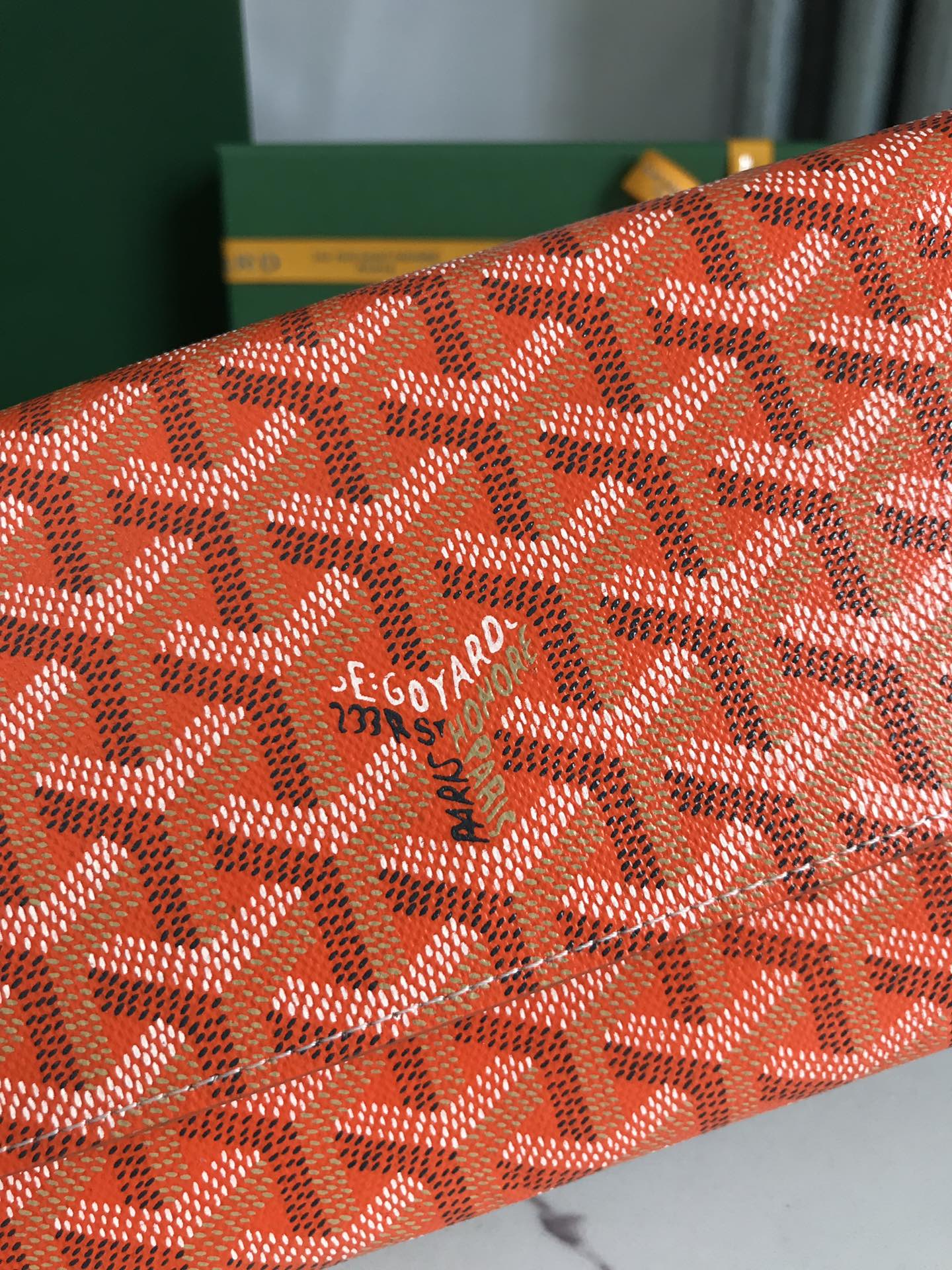 GOYARD Goyardine Varenne Continental Wallet orange