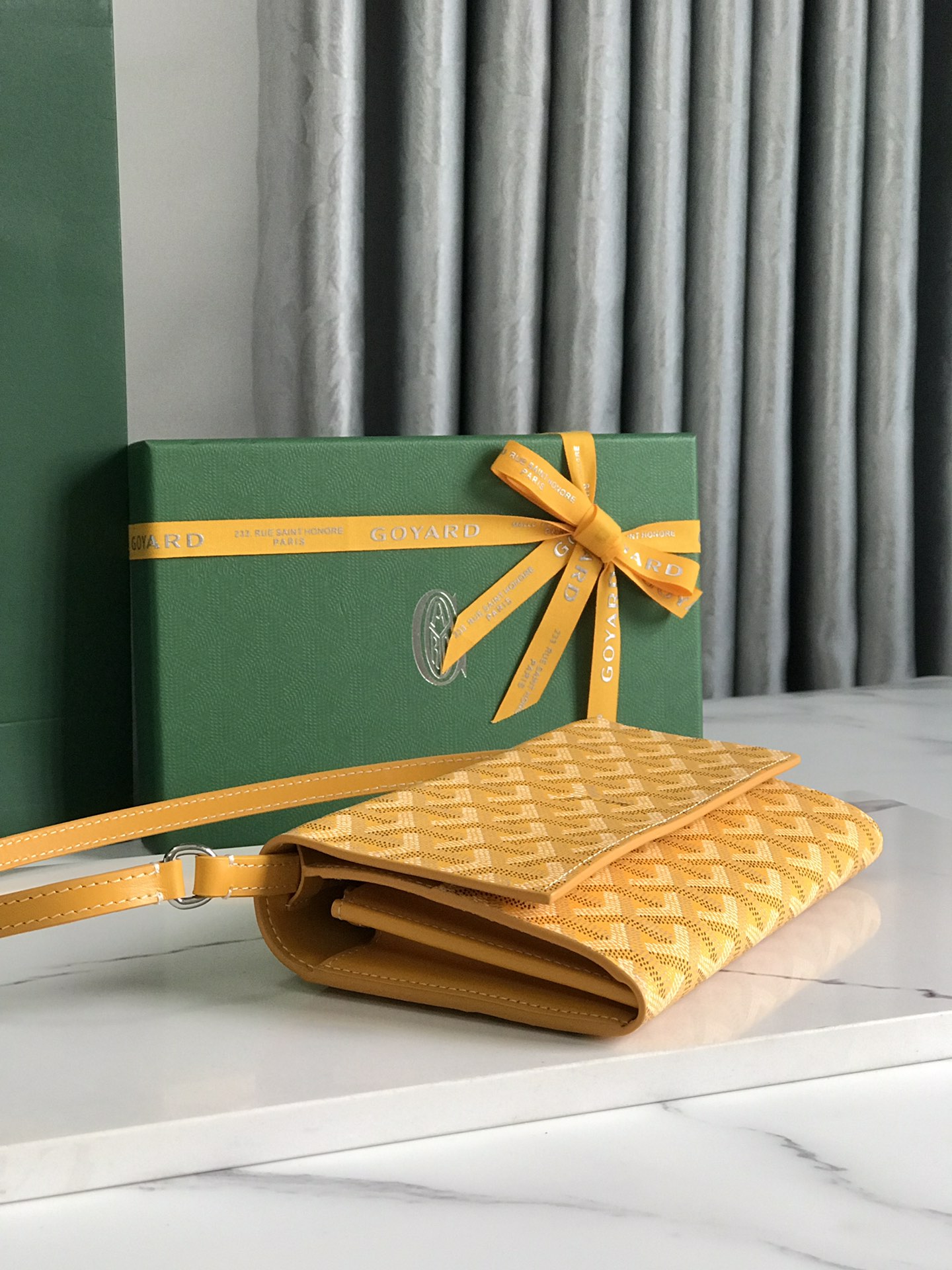 GOYARD Goyardine Varenne Continental Wallet yellow