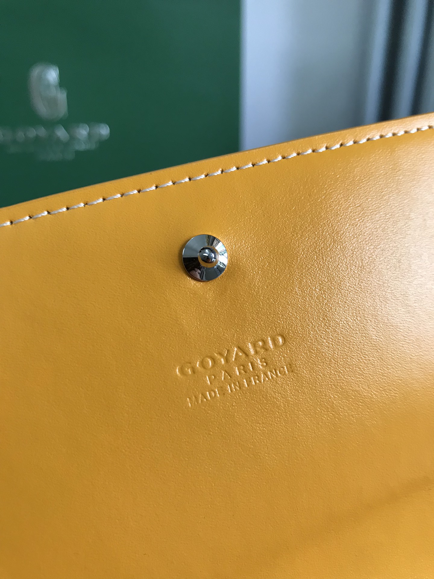 GOYARD Goyardine Varenne Continental Wallet yellow