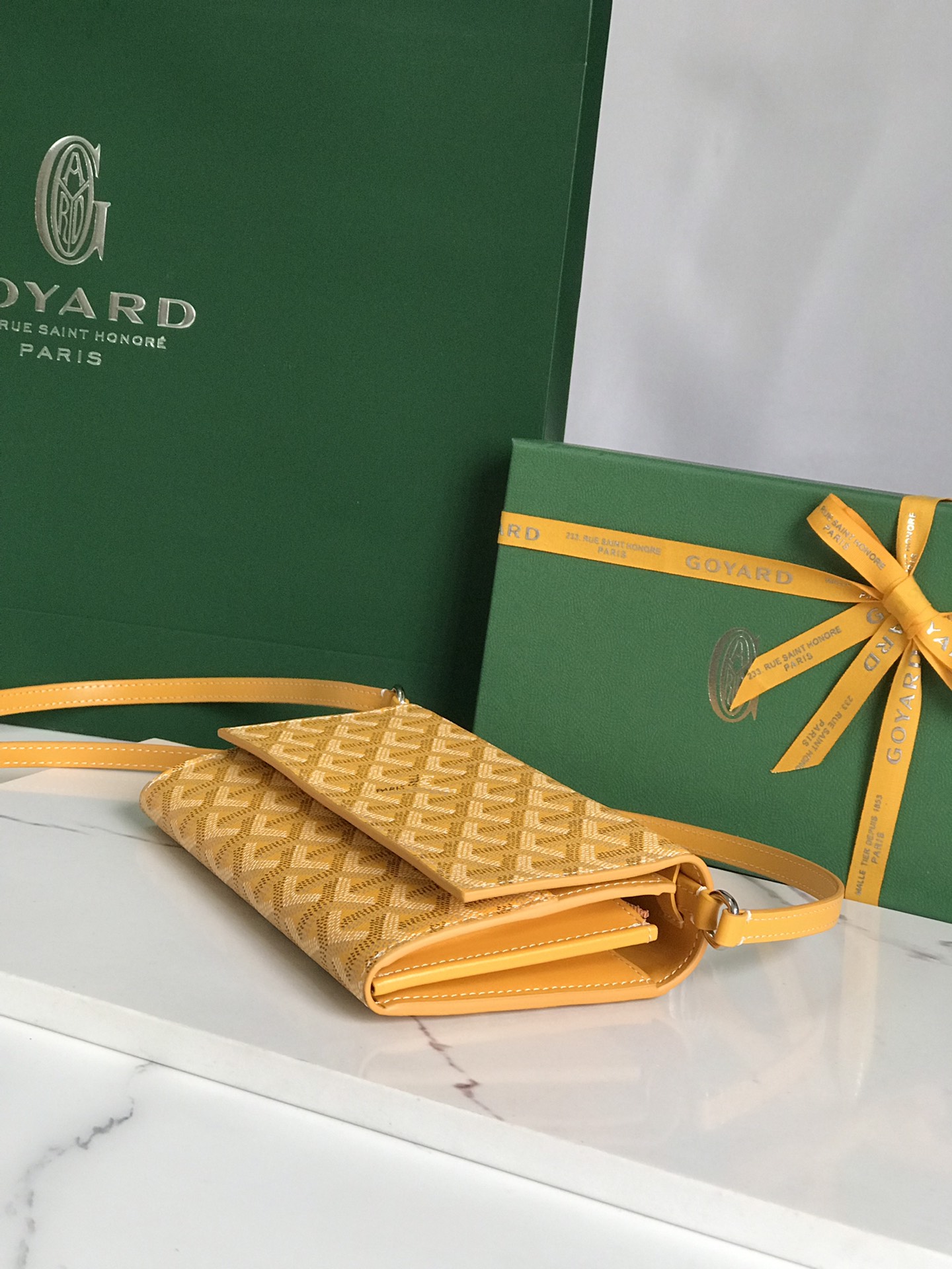 GOYARD Goyardine Varenne Continental Wallet yellow
