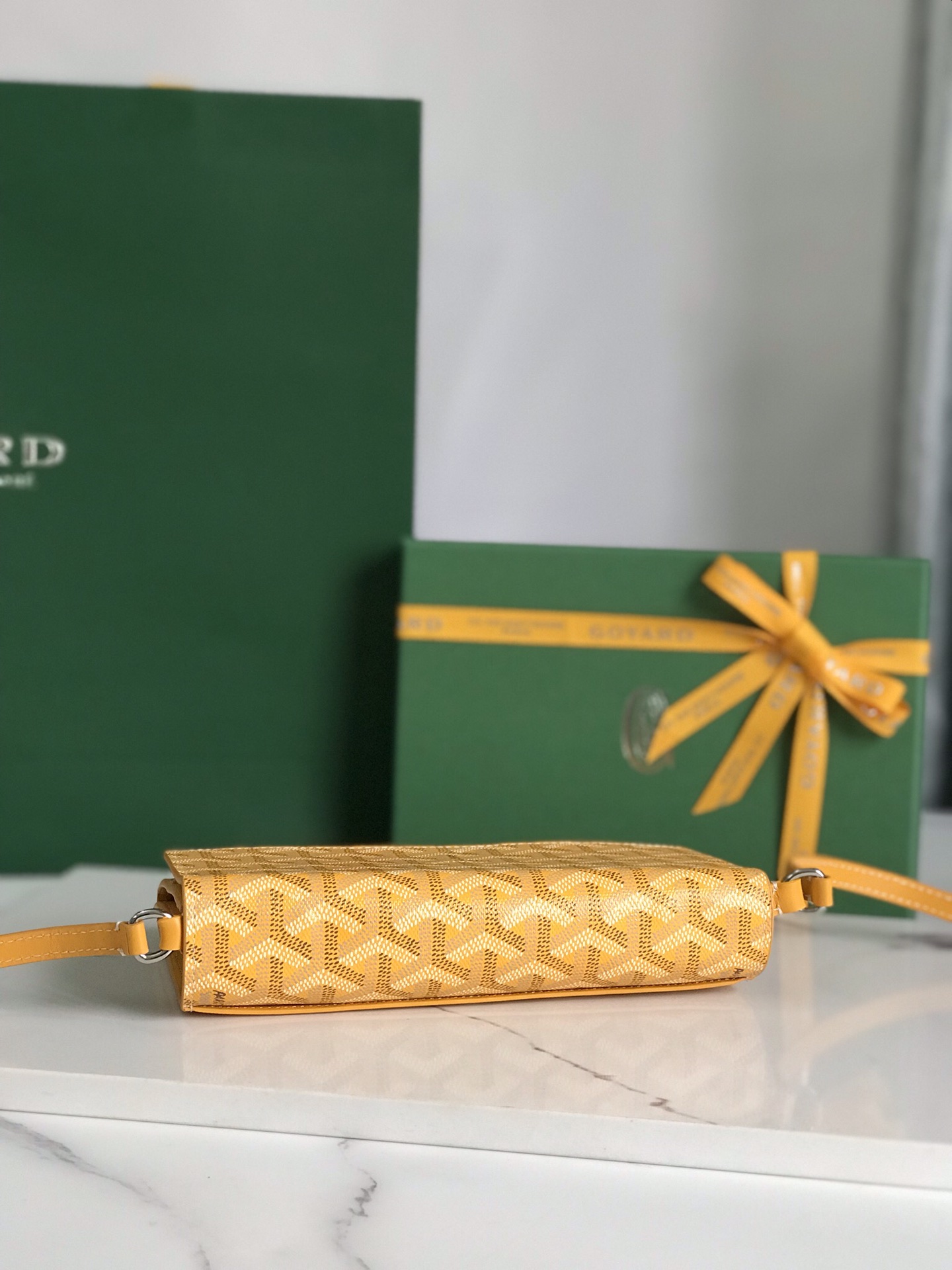 GOYARD Goyardine Varenne Continental Wallet yellow