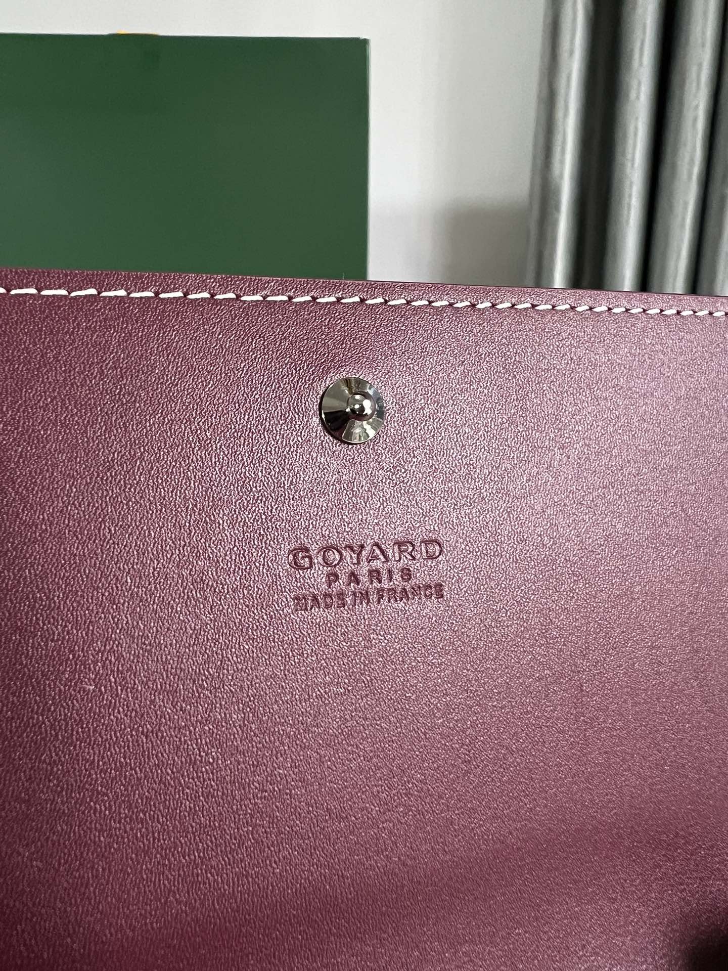 GOYARD Goyardine Varenne Continental Wallet Burgundy