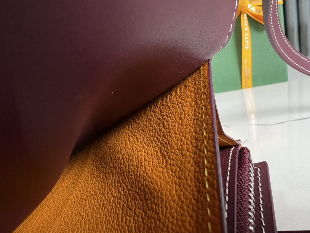 GOYARD Goyardine Varenne Continental Wallet Burgundy