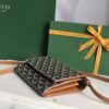 Goyard Black Goyardine Varene Continental Wallet with Strap Leather ref.939649