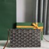 Goyard Black Goyardine Varene Continental Wallet with Strap Leather ref.939649
