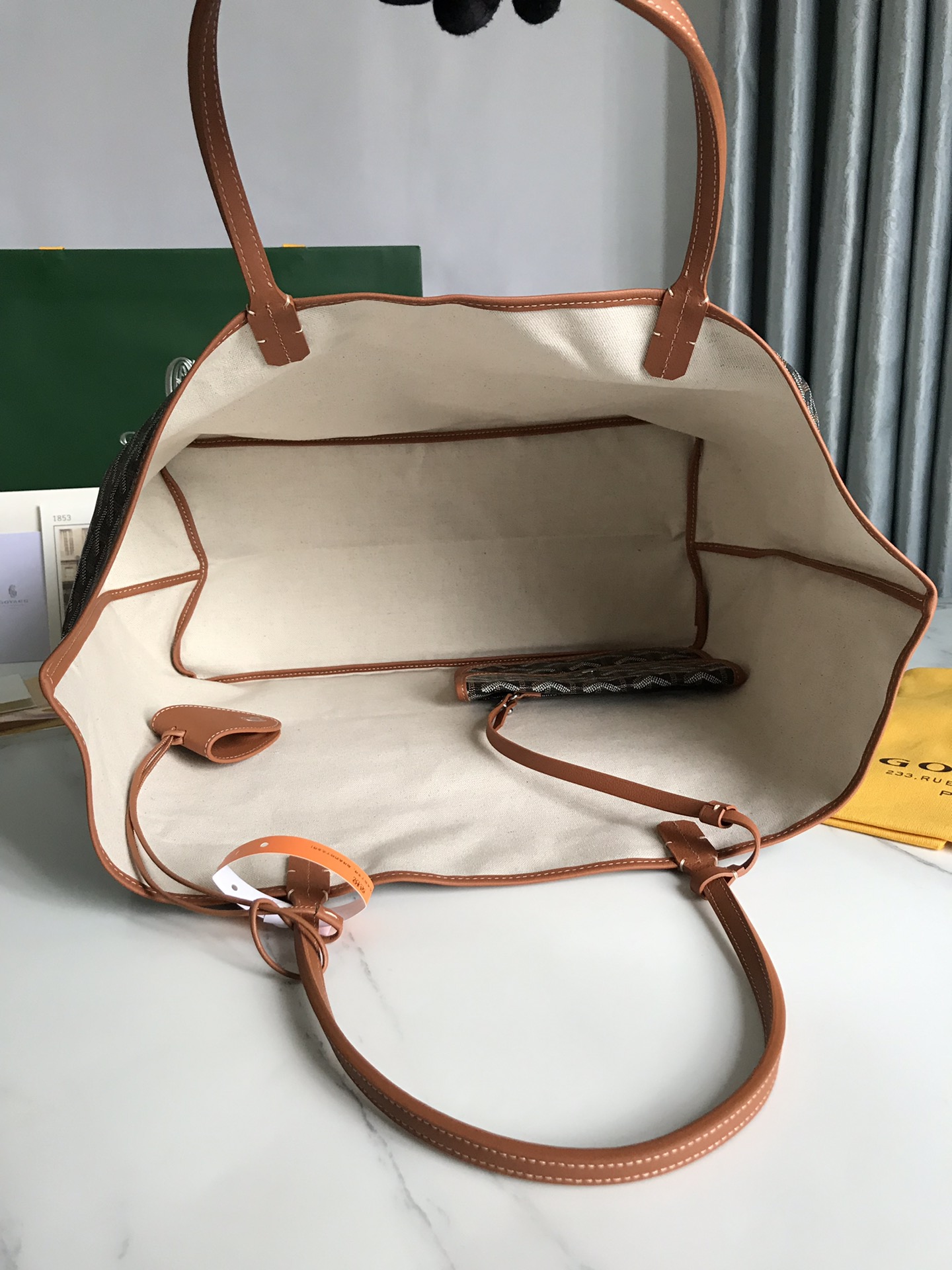 GOYARD Goyardine Saint Louis PM black brown 1370123