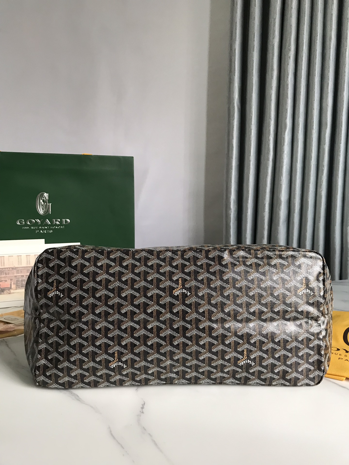 GOYARD Goyardine Saint Louis PM black brown 1370123