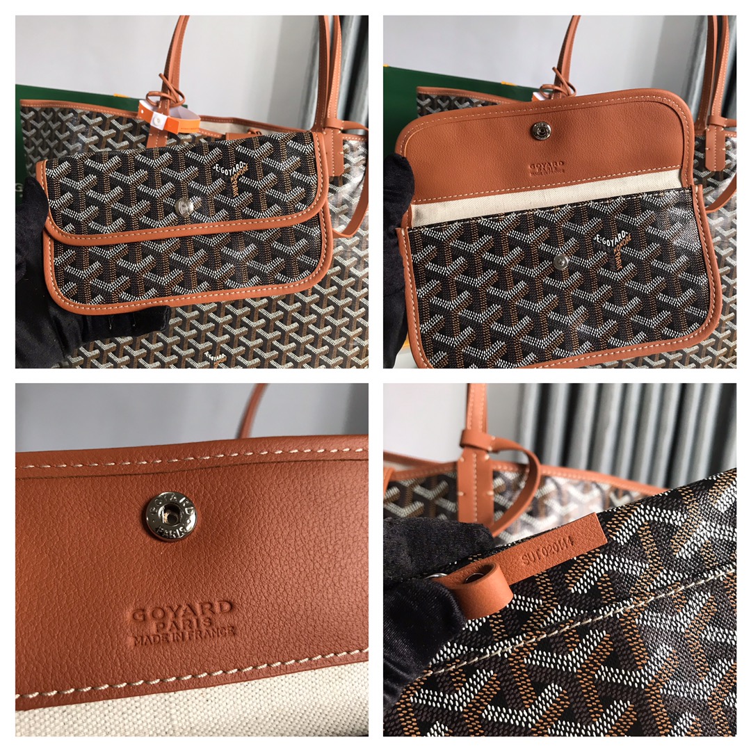 GOYARD Goyardine Saint Louis PM black brown 1370123