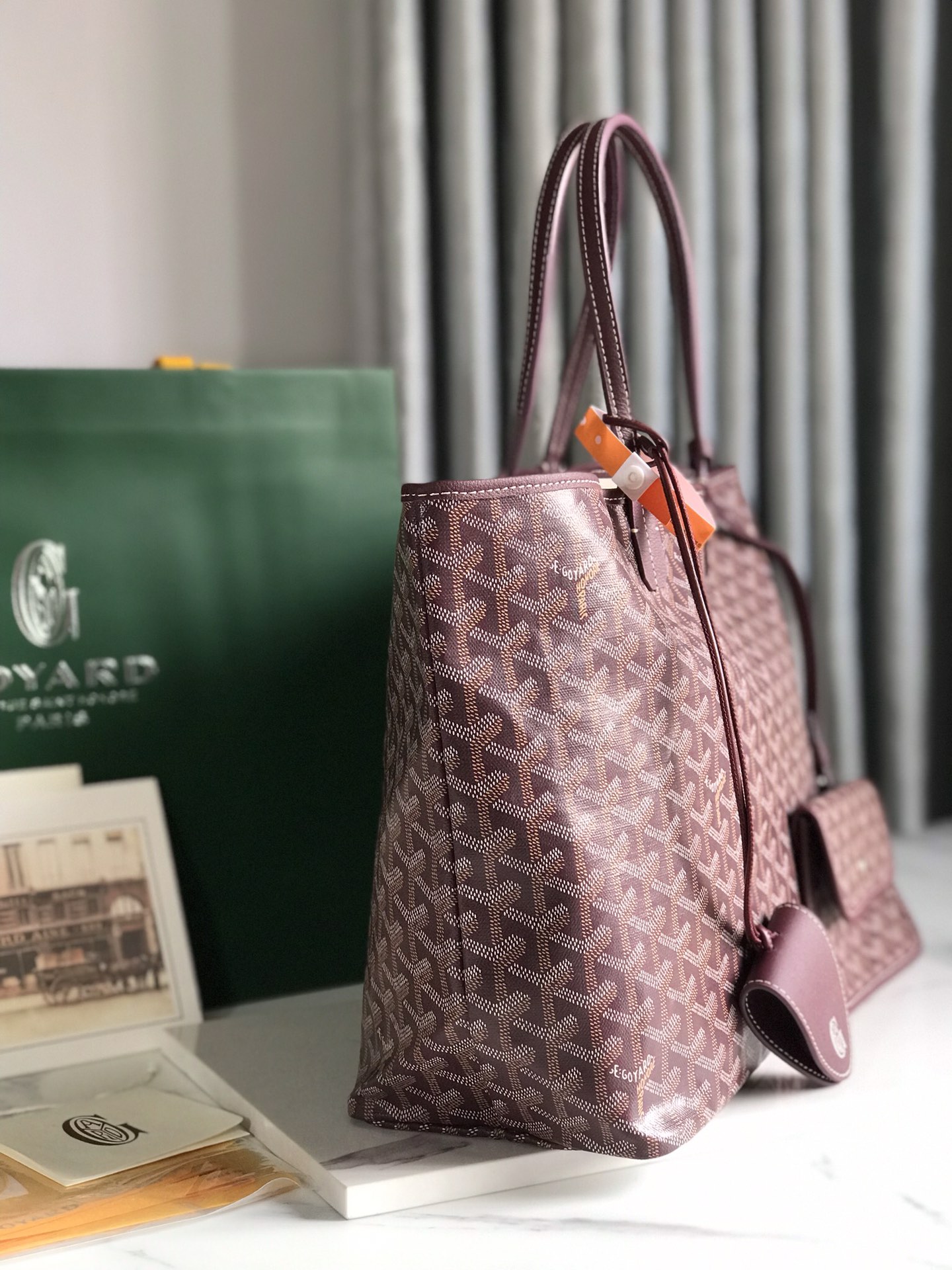 GOYARD Goyardine Saint Louis PM brown red 1370123