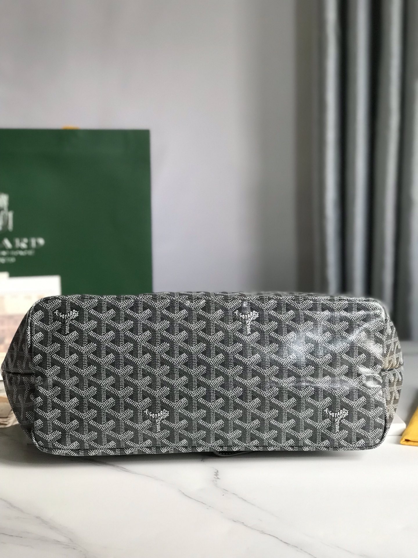 Goyard Grey Goyardine Coated Canvas and Leather Saint Louis