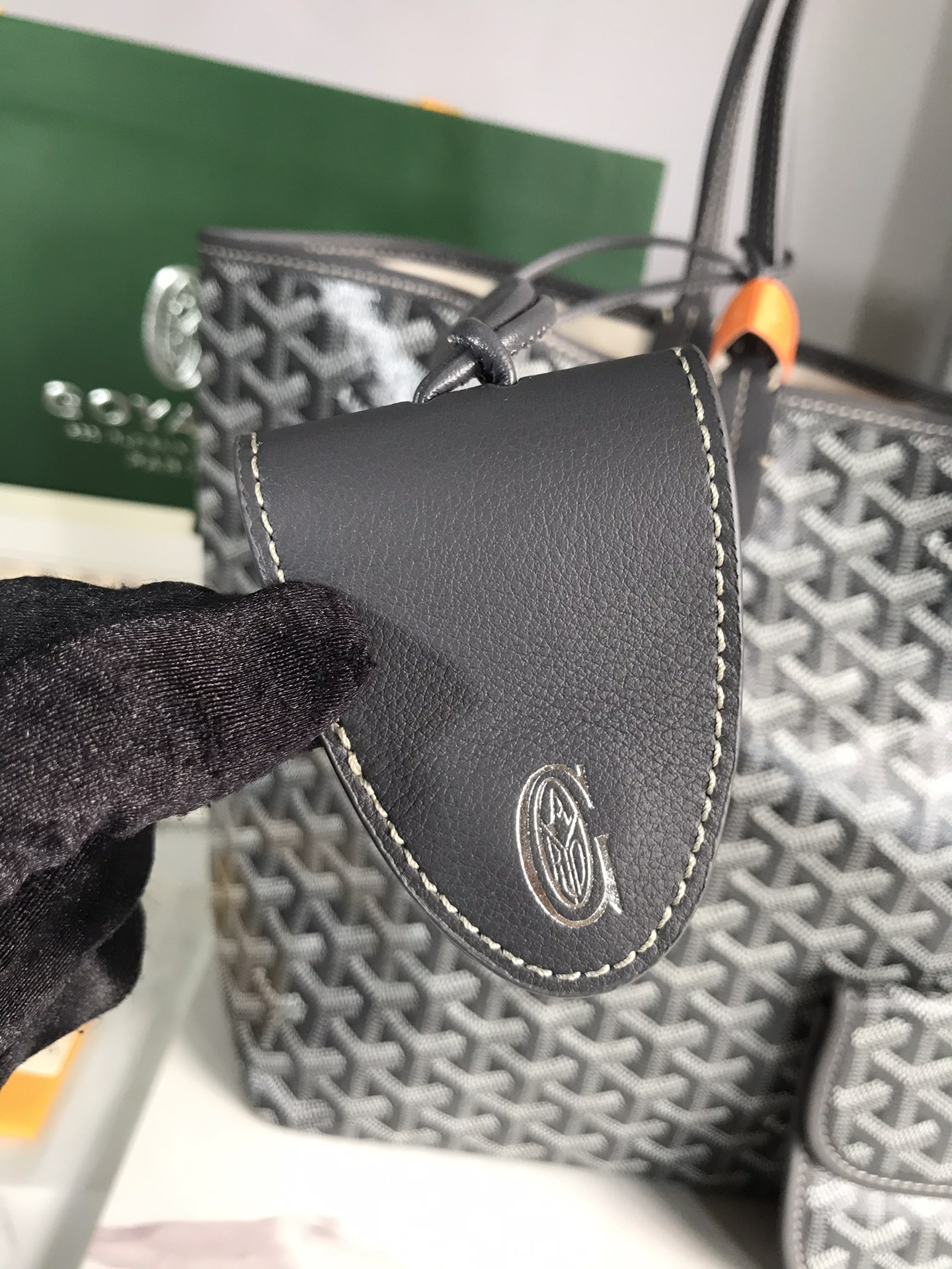 Goyard Grey Goyardine Coated Canvas and Leather Saint Louis