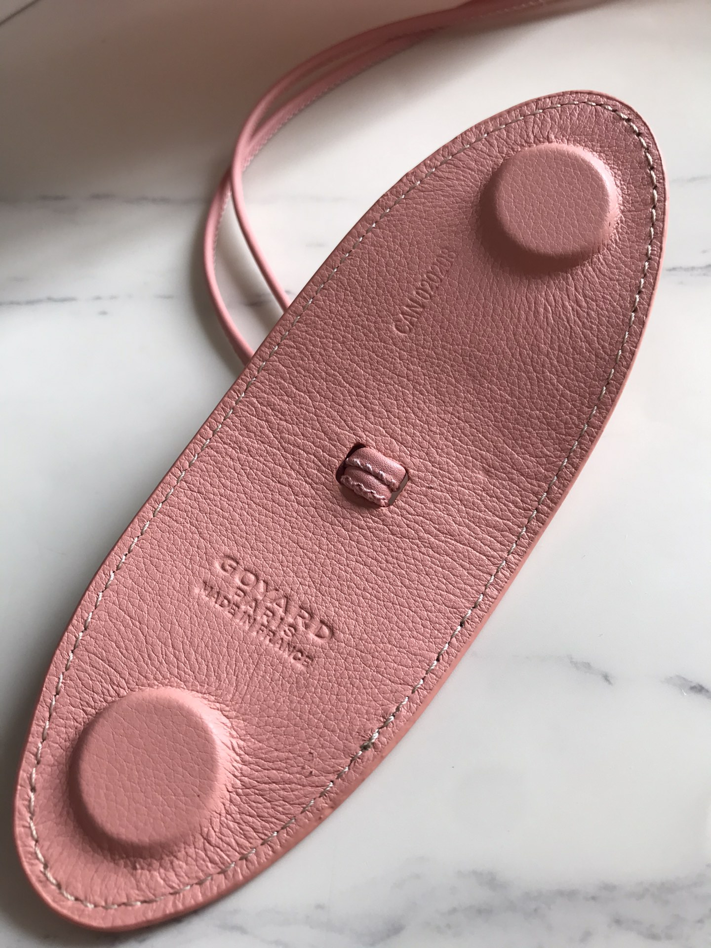 Goyard Pearly Coral Goyardine Canvas And Chevroches bang in pink