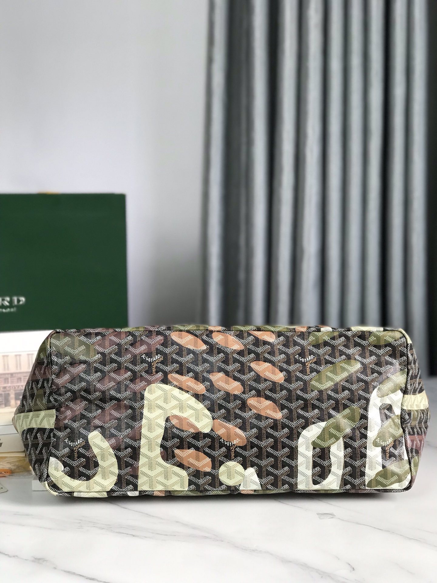 Goyard Saint Louis PM Tote Bag Lettres Camouflage Khaki