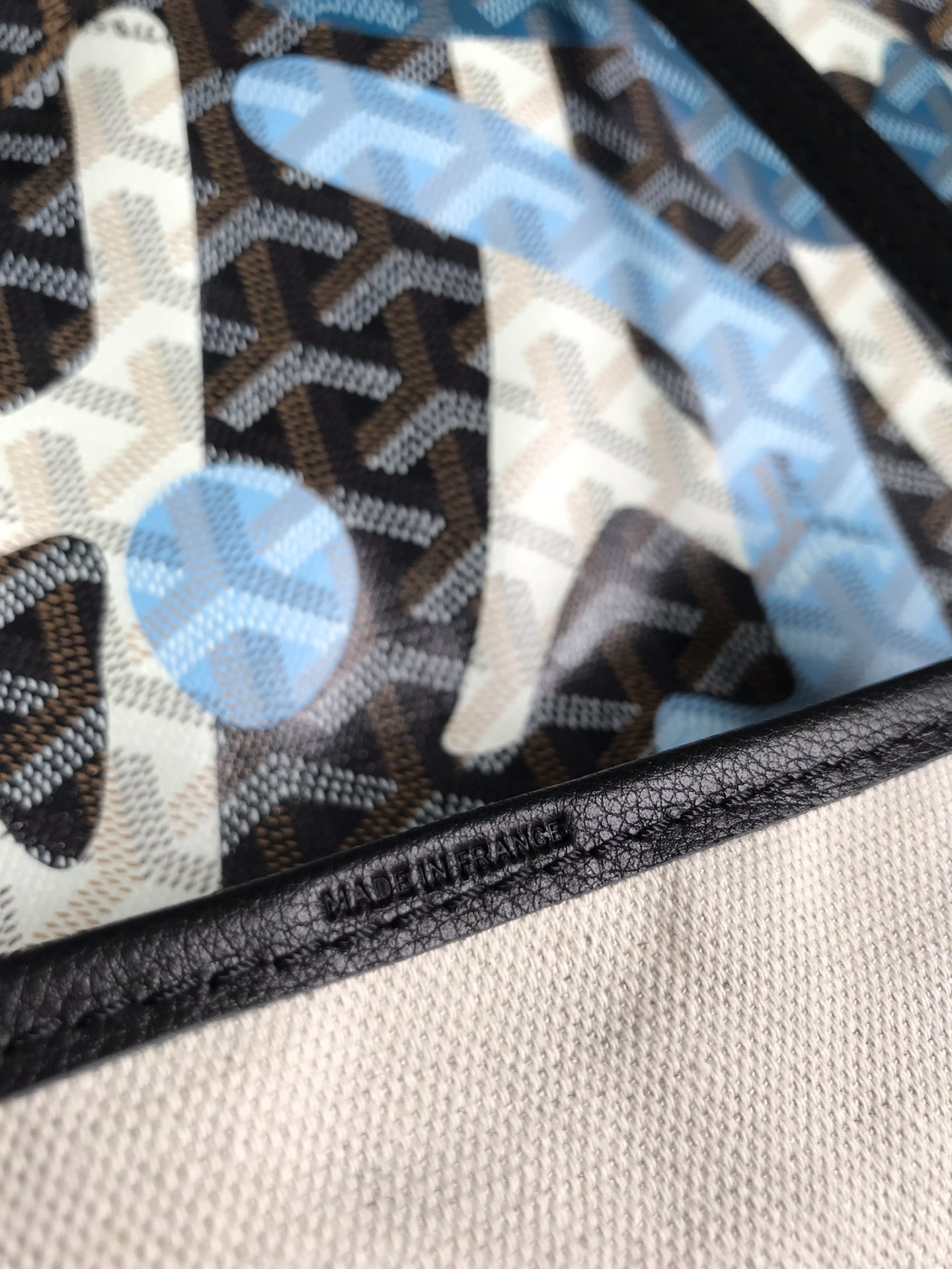 Goyard Saint Louis PM Tote Bag Lettres Camouflage Blue Pu