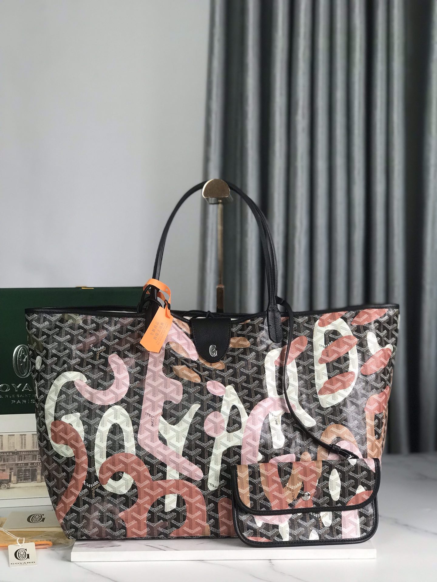 Goyard Saint Louis GM Tote Bag Lettres Camouflage Pink L/d