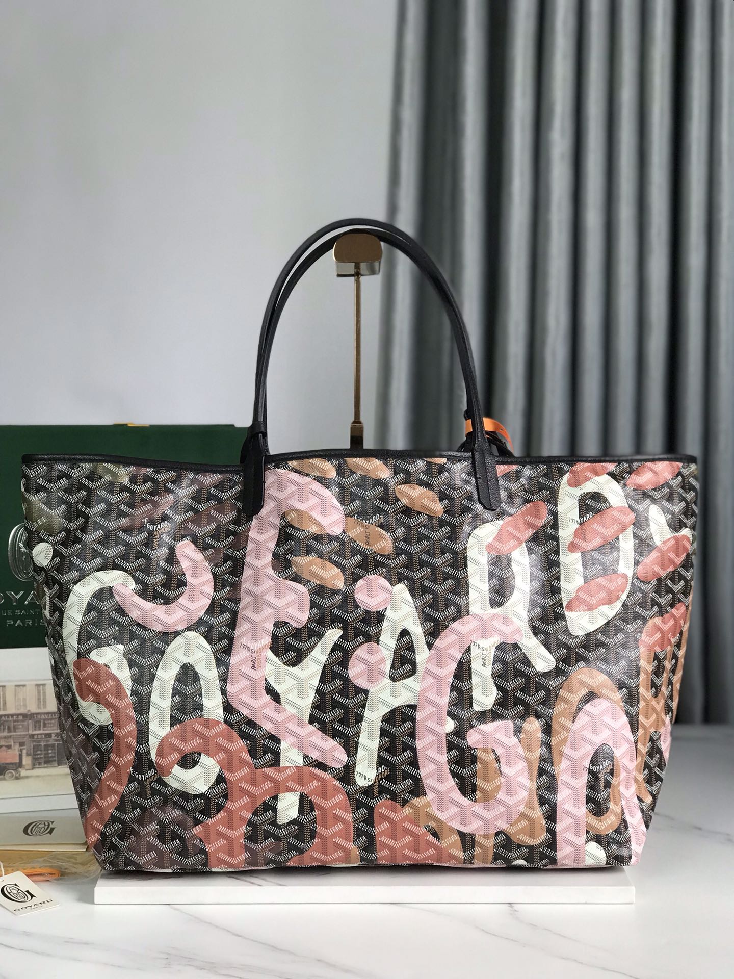 Goyard Saint Louis GM Tote Bag Lettres Camouflage Pink L/d