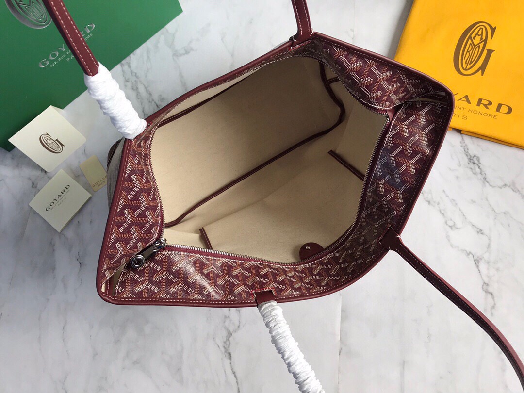 Goyard Burgundy PVC Leather Artois PM Tote Bag Goyard