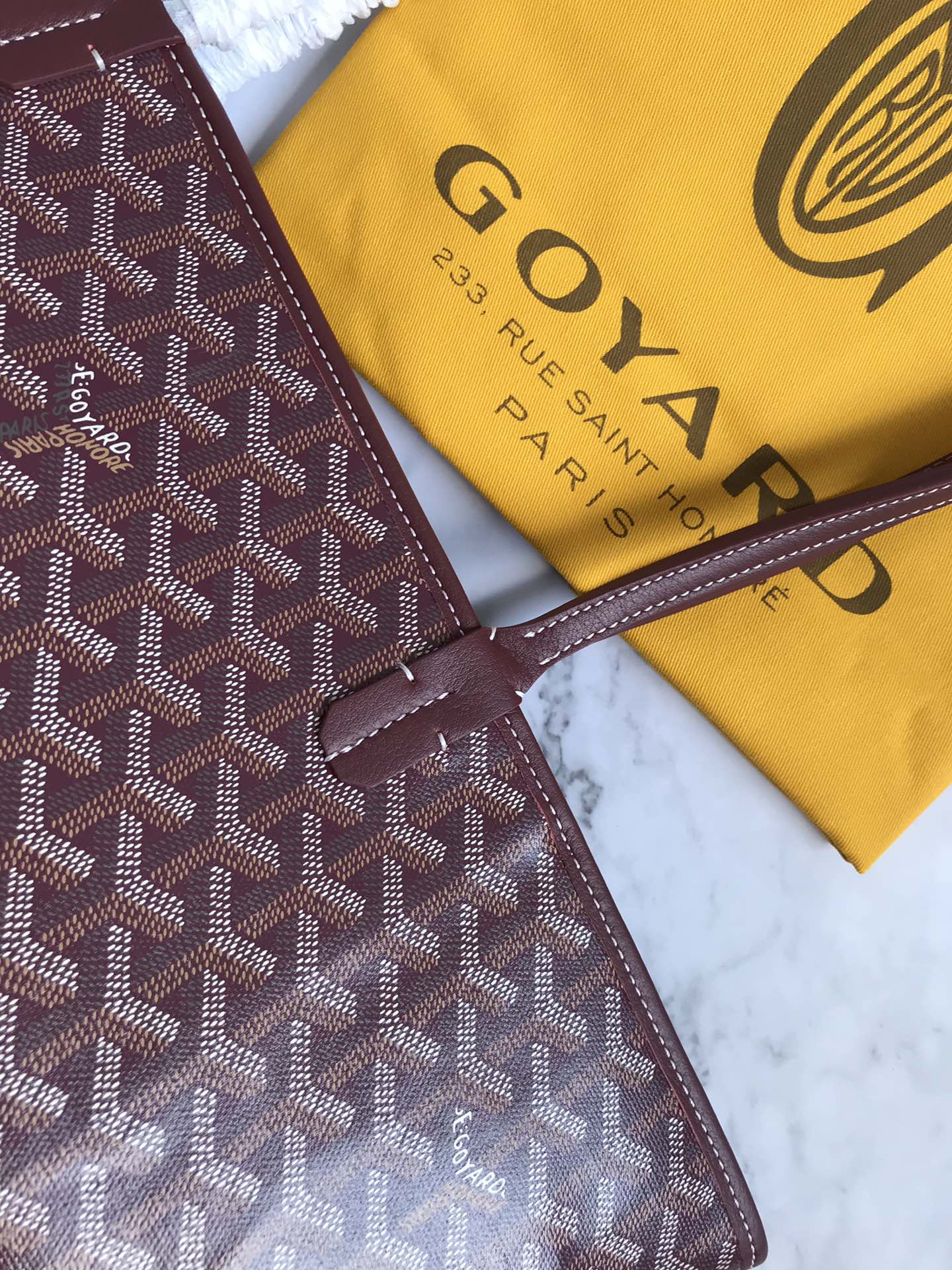 Goyard Burgundy PVC Leather Artois PM Tote Bag Goyard
