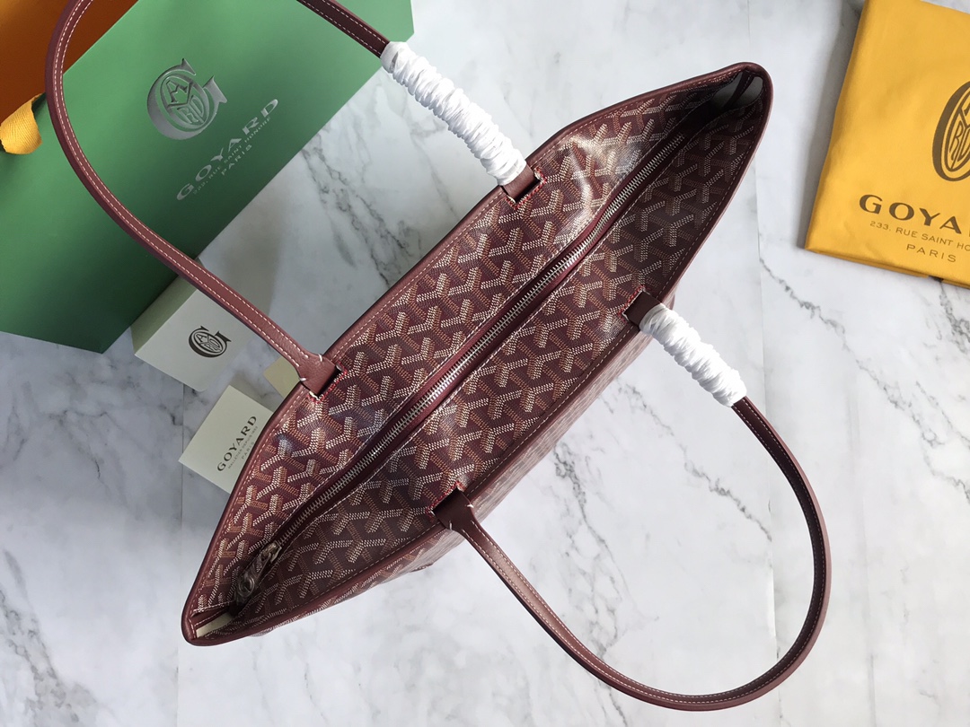 Goyard Burgundy PVC Leather Artois PM Tote Bag Goyard