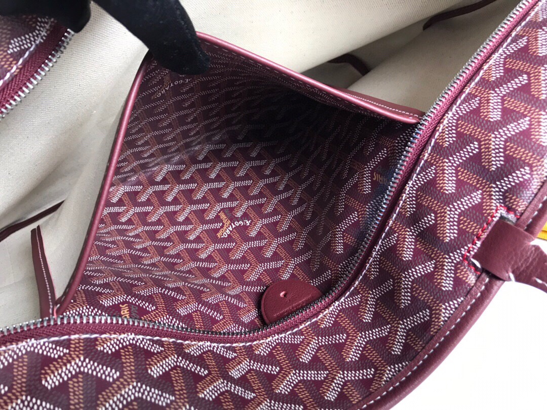 Goyard Burgundy PVC Leather Artois PM Tote Bag Goyard