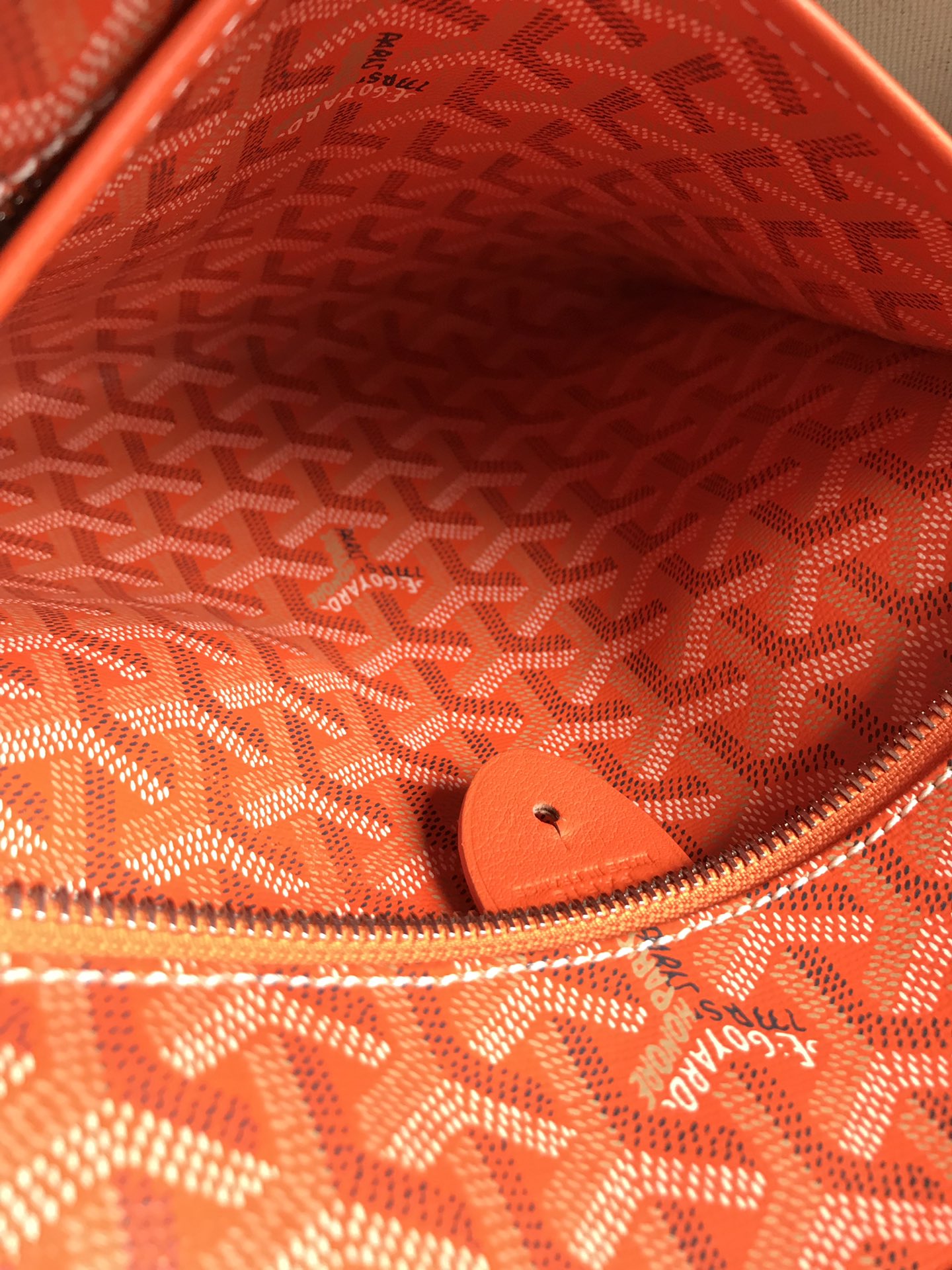 Goyard Saint Louis Orange Coated Canvas Leather GM Tote Goyard