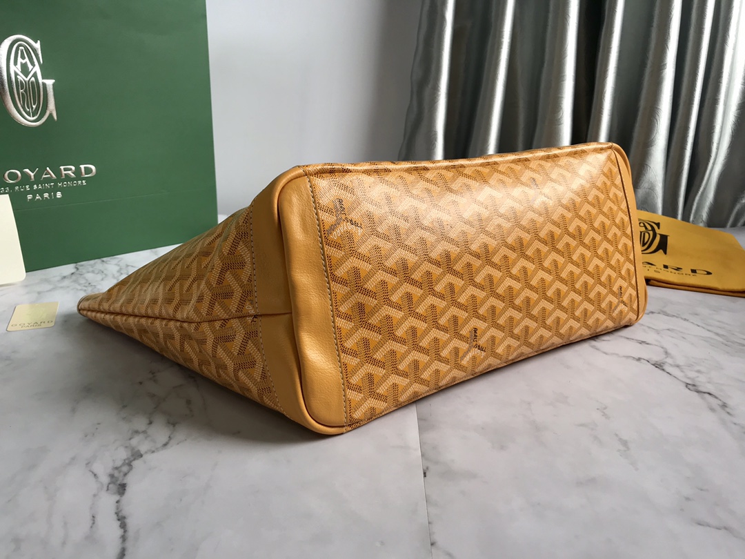 Goyard Yellow Goyardine Coated Canvas and Leather