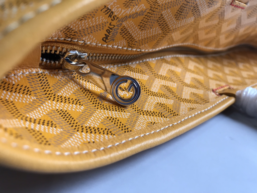 Goyard Yellow Goyardine Coated Canvas and Leather