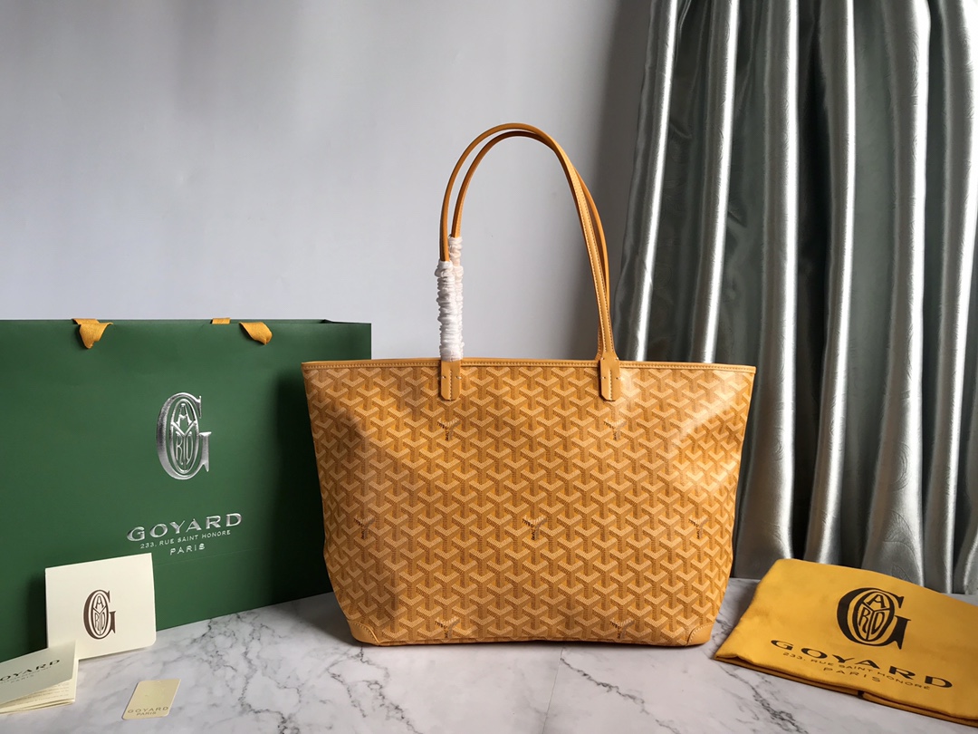 Goyard Yellow Goyardine Coated Canvas and Leather