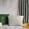 Goyard White Goyardine Coated Canvas and Leather Saint