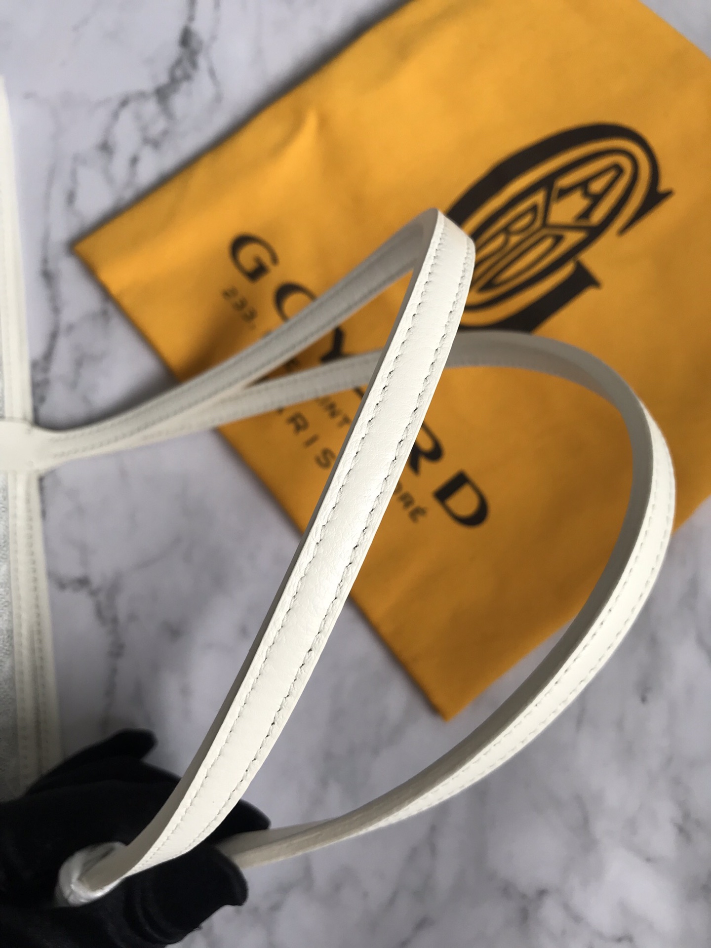 Goyard White Goyardine Coated Canvas and Leather Saint