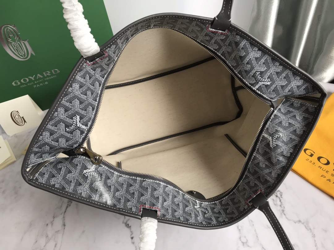 Goyard Saint Louis PM Tote Bag Pouch Gray Shopping
