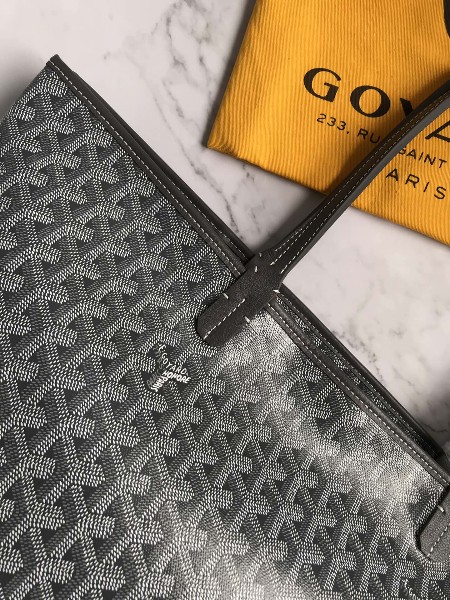 Goyard Saint Louis PM Tote Bag Pouch Gray Shopping