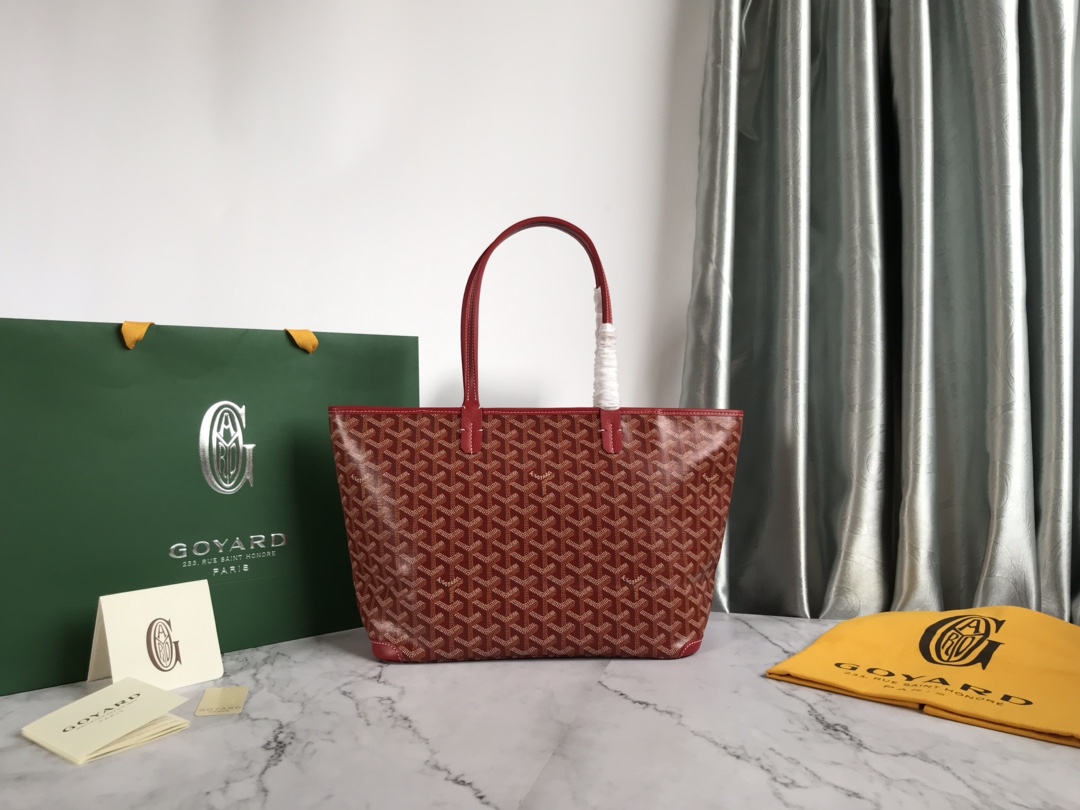 Goyard red Goyardine Coated Canvas and Leather