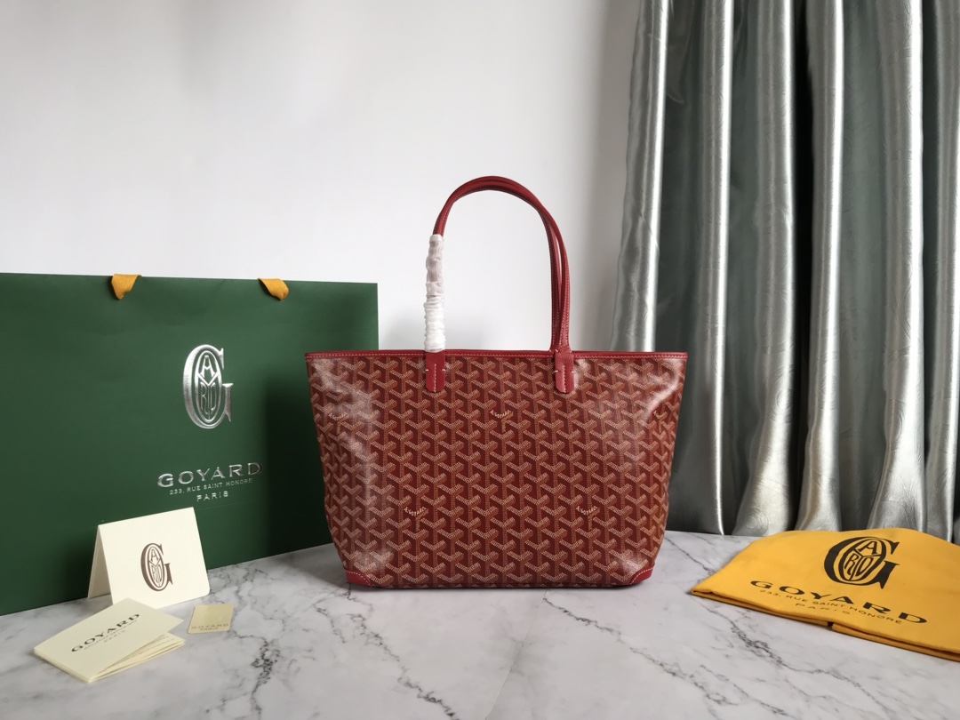 Goyard red Goyardine Coated Canvas and Leather
