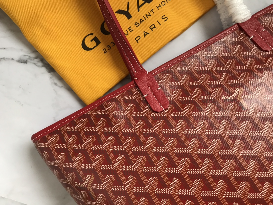 Goyard red Goyardine Coated Canvas and Leather
