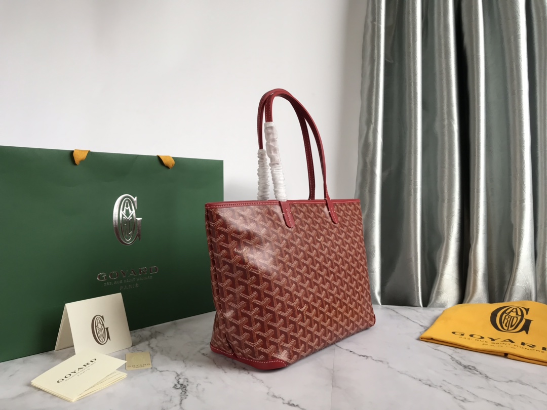 Goyard red Goyardine Coated Canvas and Leather