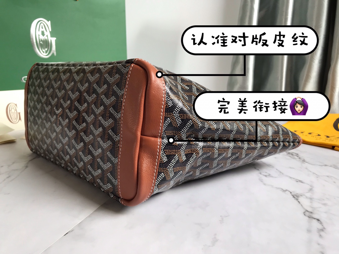 Goyard Brown Goyardine Coated Canvas and Leather