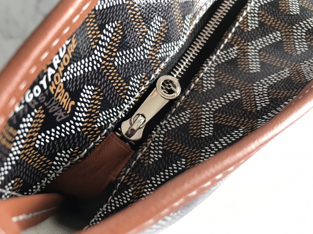 Goyard Brown Goyardine Coated Canvas and Leather