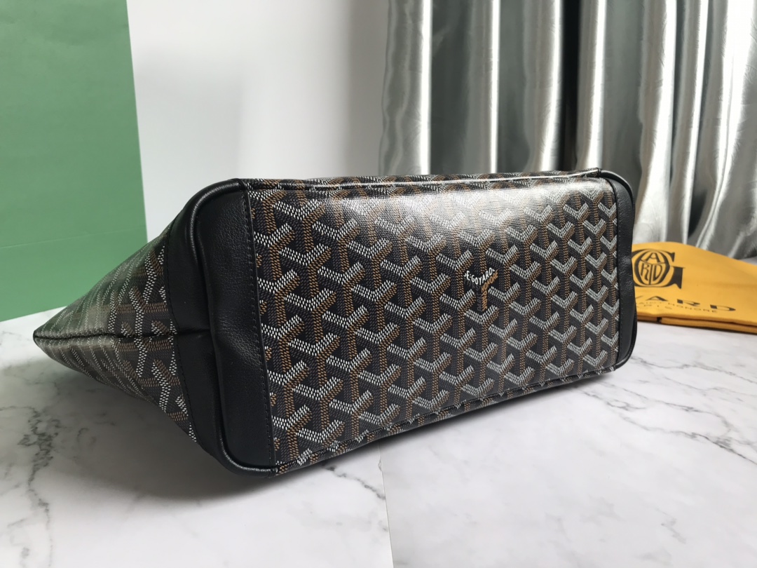 Goyard Goyardine Artois Tote PM Black Canvas & Chevroches
